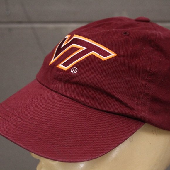 VT Virginia Tech Hokies Team Logo Baseball Cap Hat - Picture 2 of 4